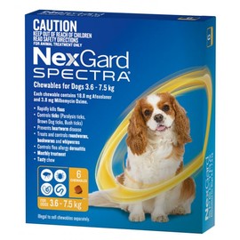 Nexgard Buy Nexgard Spectra Chewables For Small Dogs 3.6 to 7.5kg Yellow 6 Pack Online