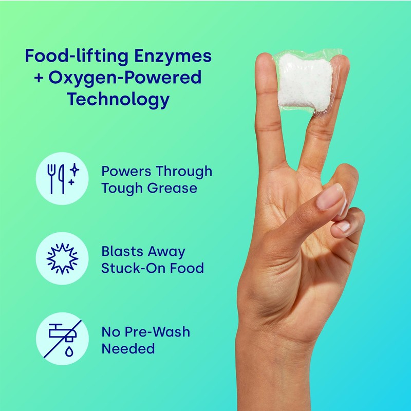 Dropps UltraWash Dishwasher Pods, Fresh Rain (64 Count) - Biobased