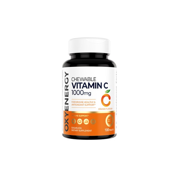OxyEnergy Vitamin C Chewable Tablets 1000mg, Immune Support Supplement with