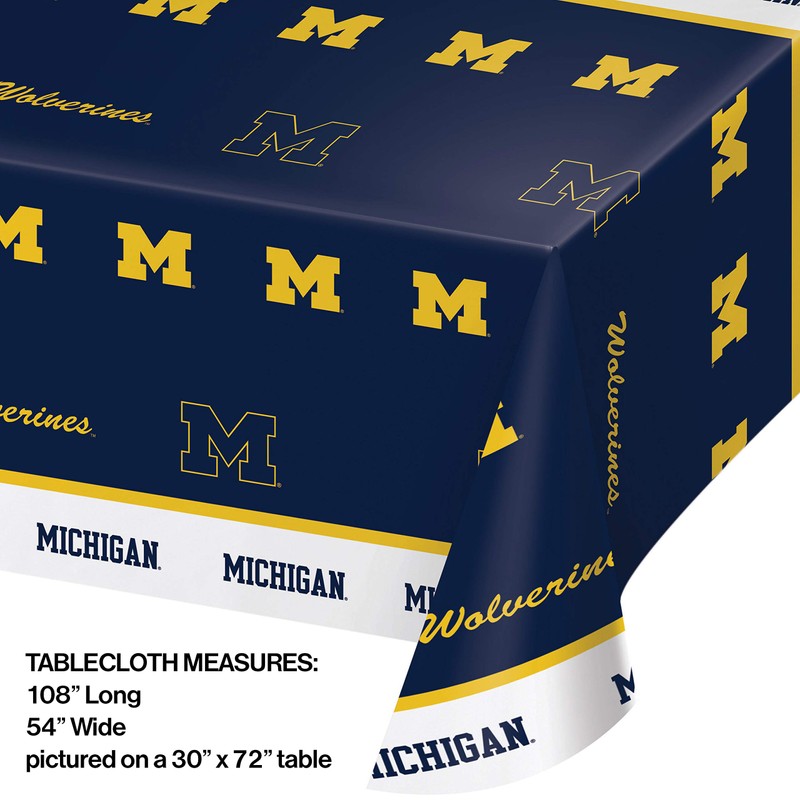 Creative Converting Michigan Wolverines Plastic Banquet Table Cover