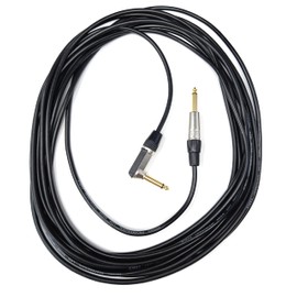 DRUT 8m 6.35mm 1/4'' Right Angle MONO Male to Male Jack Cable Compatible with Guitar/Amp/Speaker Low Noise Lead Gold Connectors 26ft