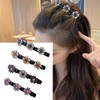 BAIYSFFG 4Pcs Sparkling Crystal Stone Braided Hair Clips,2024 New Rhinestone