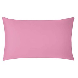 Homely Ideas Easycare Housewife Pillowcase with Envelope Closure, Breathable Plain Polycotton Soft Pillow Covers, Pack of 2 (50cmX75cm, Pink)