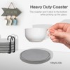 Azhou Absorbent Coasters for Drinks, Grey Coasters Set of 6