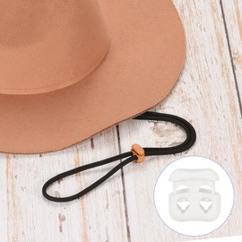 M METERXITY 100 Pack Plastic Cord Locks - Double-Hole Oval Spring Stopper Toggle Clasps, Apply to Drawstring Bags Clothes (16x17mm, White)