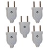 Pack of 5 Euro Type C rewireable plug white