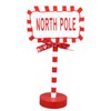 Christmas Stop Here Decor Metal Solid Wood LED Delicate Santa