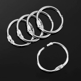 Pack of 100 Binder Rings 20 mm Book Rings Loose Leaf Connector Rings Metal Books Rings Binder Rings Key Rings for Scrapbook Album Crafts - Silver Metal Rings by ZITFRI