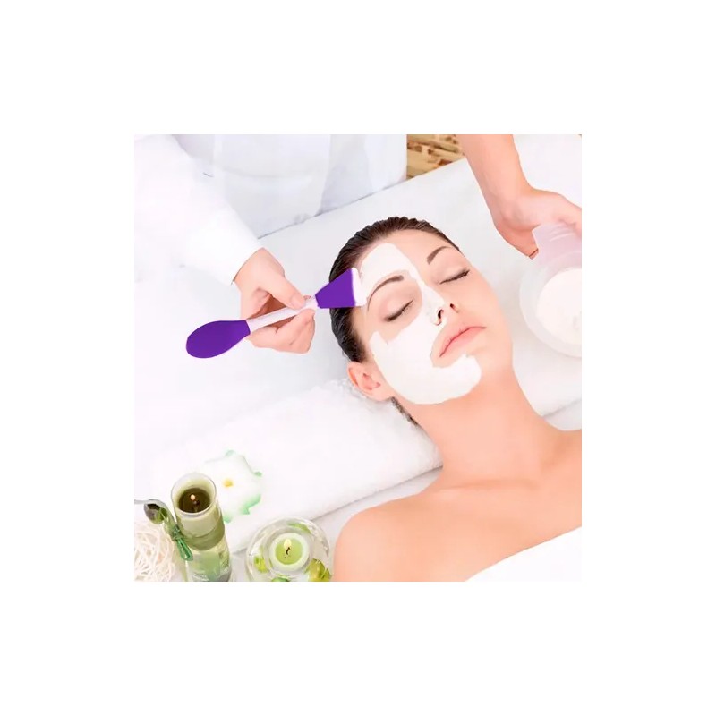 Cepillo Skincare 2en1 Silicón Limpieza Y Aplicador Facial