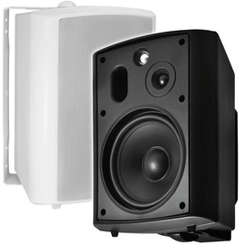 OSD 6.5" Outdoor Patio Speaker Pair 150W, 3-Way, IP54 Weather Resistant, Black AP640