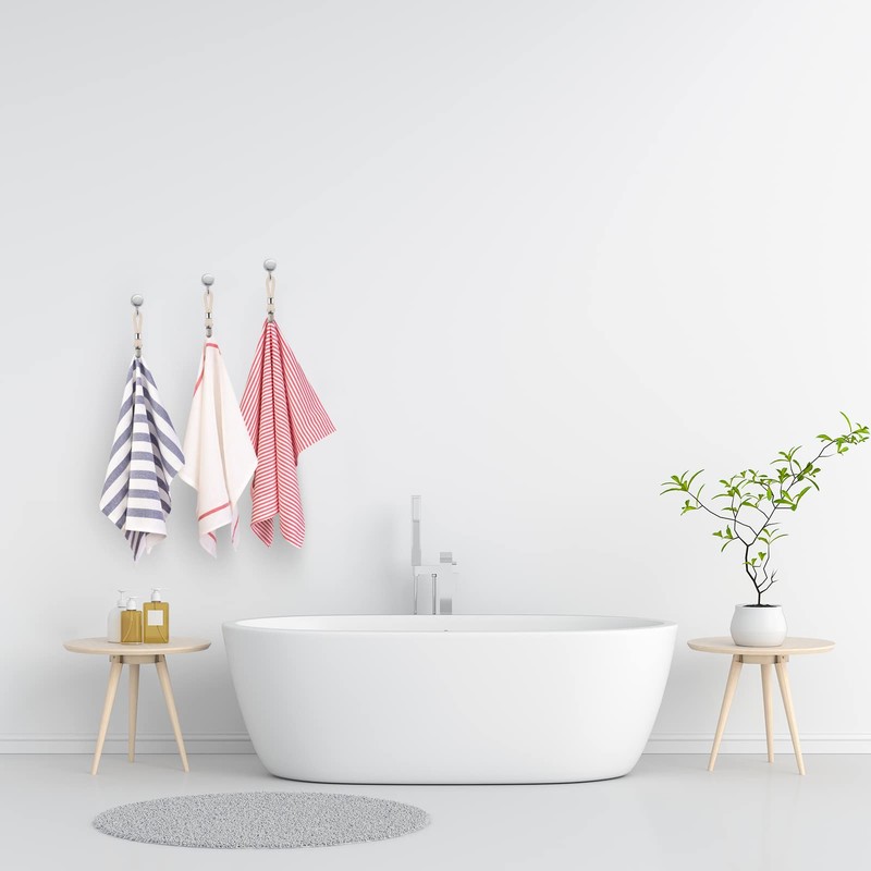 6 pcs Towel Clips, Metal Tea Towel Hooks with Woven