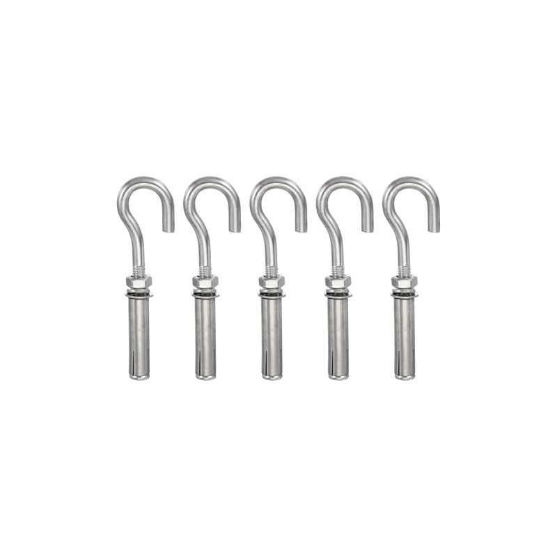 PATIKIL M8 Concrete Wall Hook, 5 Pcs 304 Stainless Steel