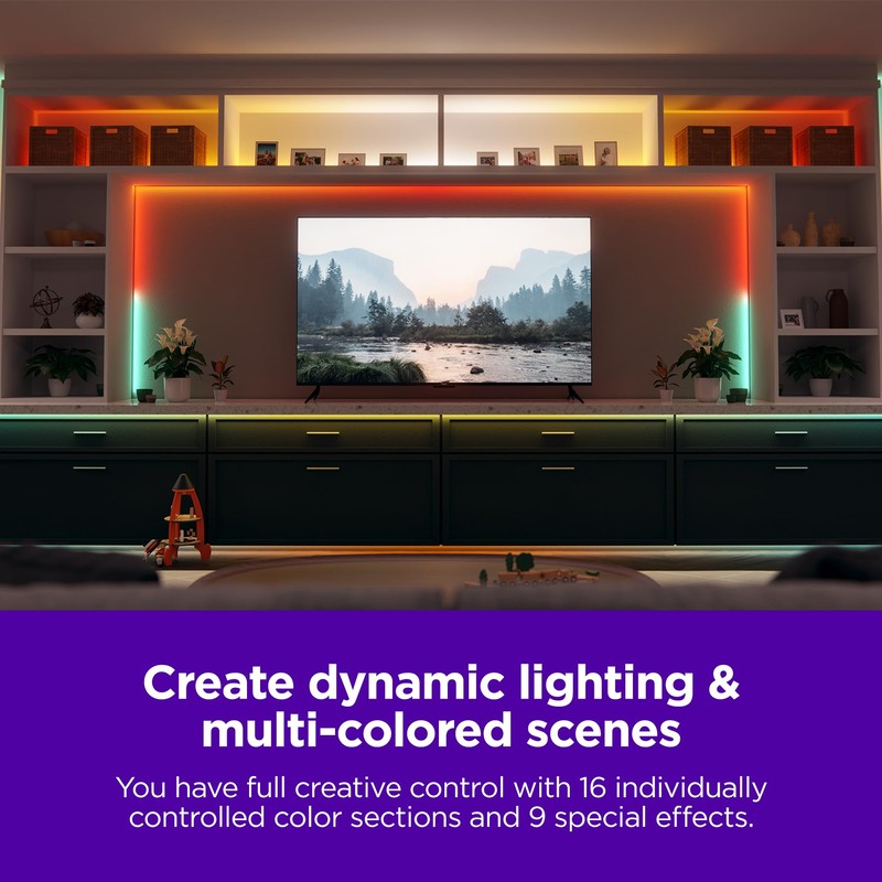 Roku Smart LED Light Strip+, 16.4ft - Color Options with
