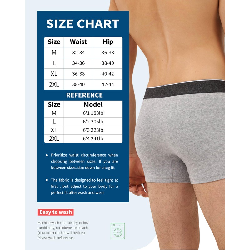 REELINDRY Ropa interior lavable para hombres con incontinencia, Ropa interior