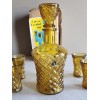 Royal Sealy 5 pc Cordial Set N.I.B. Amber • Decanter