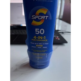 Coppertone Sport 4 in 1 Performance Sunscreen Lotion SPF 50 7oz Tube SEALED