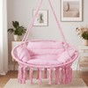 Goutime Hammock Chair, Macrame Hanging Swing Chairs with Cushion and