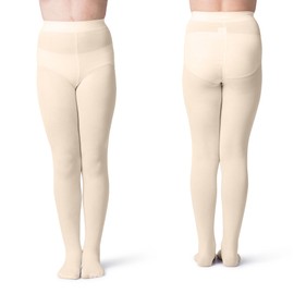 Silky Toes Girls' Opaque Microfiber Tights 1 or 2 Pairs Black White or Colored Nylon Stockings for Kids and Toddlers