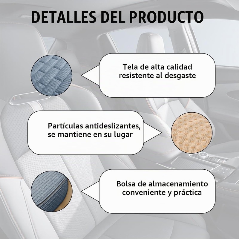 Yourkar Funda para Asiento de Coche – Set 4 piezas
