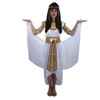 Boutique Retailer Women's Deluxe Egyptian Queen Costume, Medium/Large White/Gold