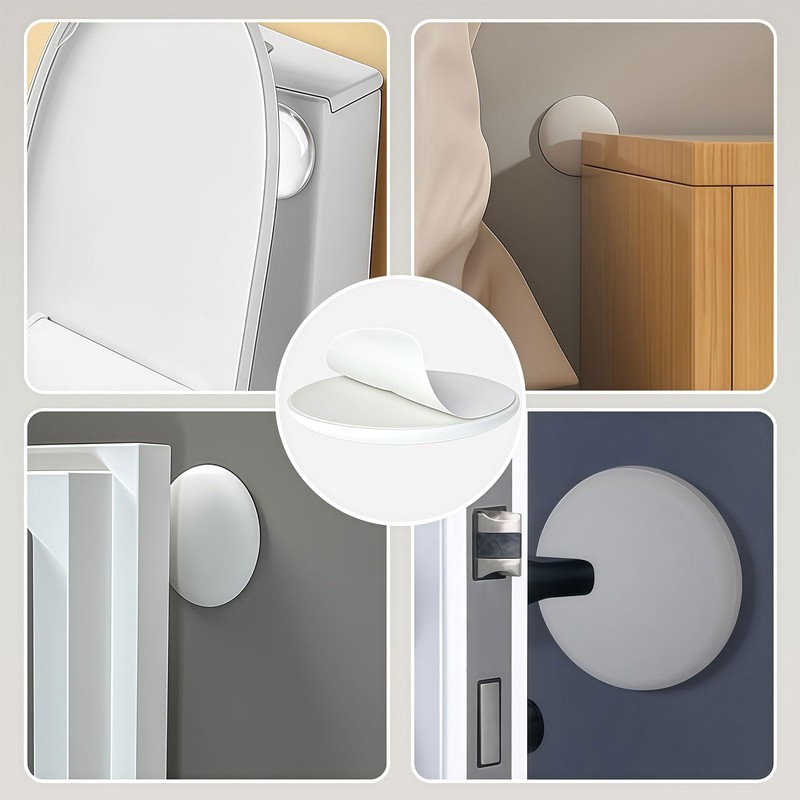 FixItRight Replacement Adhesive Pads for 3.15" Door Stoppers, 10PCS Strong