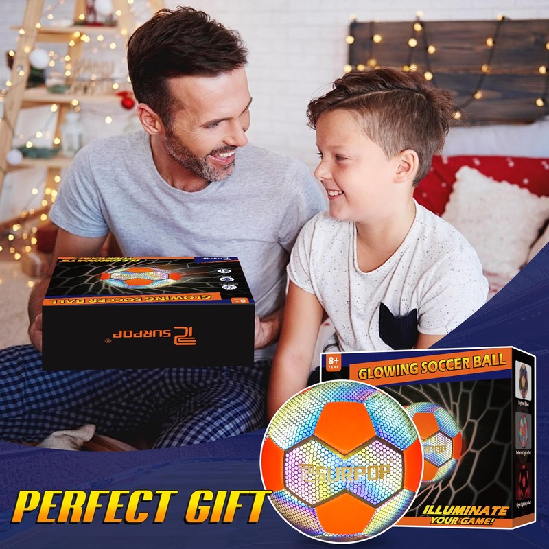 Glow in The Dark Soccer Ball with LED Lights -