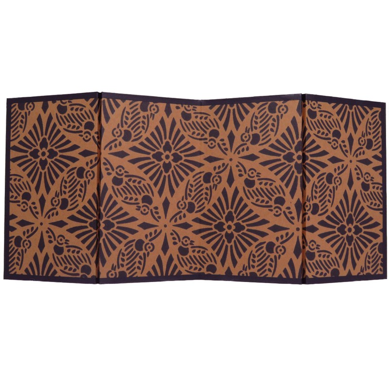 Mini Gold Folding Screen (Seiwa Kin) Four Songs H120xW270