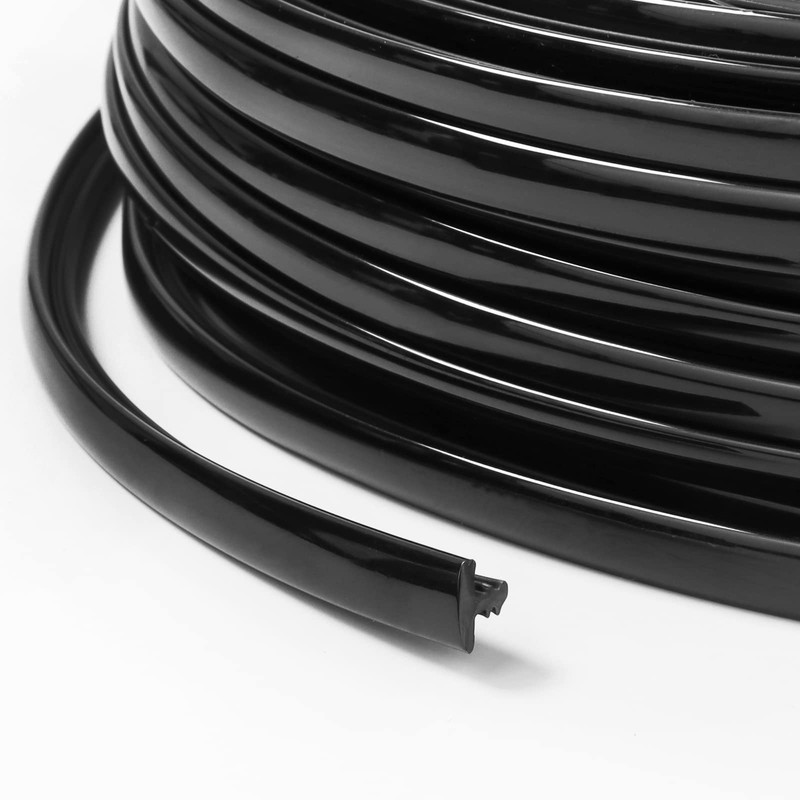 SBWLKJ 26FT T-Molding Black Trim Moulding 5/16"(8mm) Flexible Polyethylene Center