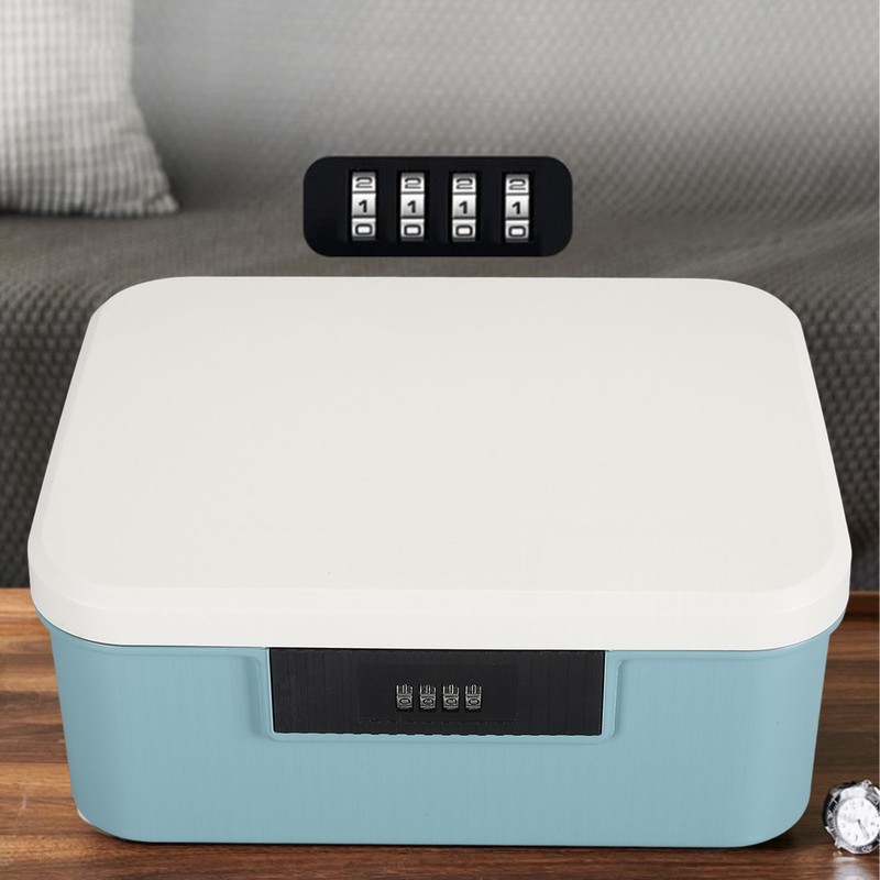 9L Capacity Lockable Storage Trunk for Files Document Organizer Double