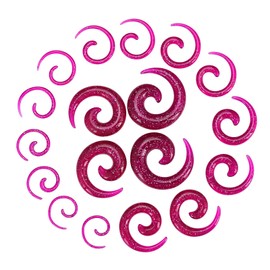 Longbeauty Acrylic Expander Snail/Expander Set, 0.6—10 mm Expander for Ear Piercing, Flesh Tunnel, Expander Plugs, no metal type