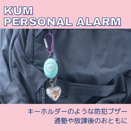 Raymay Fujii KM1366B Security Buzzer, KUM Personal Alarm with Carabiner, Black