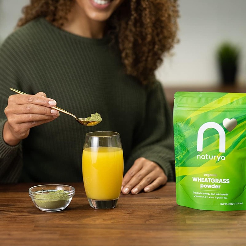 Naturya Organic Wheatgrass Powder, 200g – Nutrient-Rich Superfood Powder