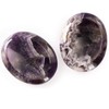 Artistone 2" Amethyst Crystals Thumb Worry Stone Carved Healing Crystal