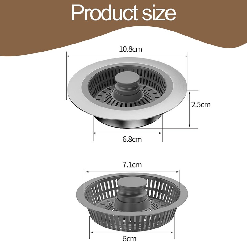 1 Pcs 3 in 1 Pop up Sink Plug Replacement,