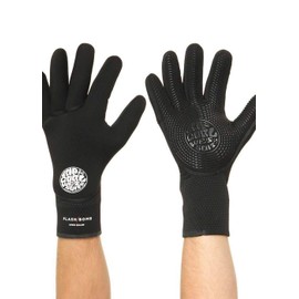 RIP CURL Flashbomb 5/3 mm 5 Finger Glove - Black - Flash Lining - Unisex - E5 Flashlining - Stitchless Technology