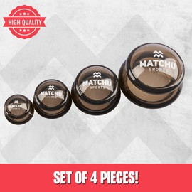 MATCHU MATCHU - Cellulite cups - Cupping cups - Sillicones - Cupping set of 4 - Full body - Massage cups - Dark grey - Durable - Easy to clean - Anti Cellulite - Vacuum - Anti aging