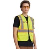 AK A-KSAFETY Fire Rescue L Yellow Security Vest - High