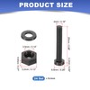 PATIKIL M4x25mm Black Nylon Bolts Plastic Nuts Full Thread Head