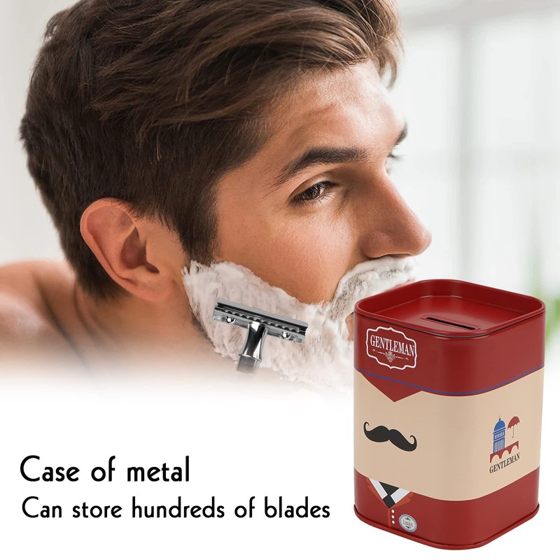 1 Pack Razor Blade Disposal Container for Safety Razor Blade,