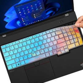 Keyboard Cover for Lenovo ThinkPad T16 P16 P16s 16", ThinkPad T16 Gen 1 16",L15 Gen 4/3 15.6" 2023 2022 New Lenovo ThinkPad 15.6" 16" Keyboard Skin (Not Fit Thinkpad L15 Gen 2/1)-Colorful