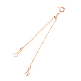 Jewelry Shop M Women's Initial 3.9 inches (10 cm) Slide Adjuster Chain Hypoallergenic, Silver, No Gemstone