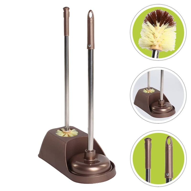 DOITOOL Toilet Plunger and Bowl Brush Combo for Bathroom Cleaning,