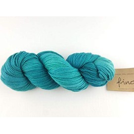 Manos Del Uruguay Silk Blend Fino 405 Peacock Plume, 100 g, Wool with Silk for Knitting and Crocheting, Merino Silk Blend, Hand-Dyed with Colour Gradient