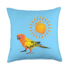 Sun Conure Designs Sun Conure Parrot Sunny Sunshine Throw Pillow, 18x18, Multicolor