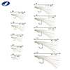 OCEAN CAT 10 Packs Rainbow Lucid Fishskin 6 Hooks Fishing