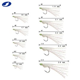 OCEAN CAT 10 Packs Rainbow Lucid Fishskin 6 Hooks Fishing Rigs with String Hooks Glow Fishing Beads High Carbon Hooks for Freshwater Saltwater Fishing Lures Bait Rig Tackle (4#)