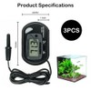 Digitales Thermometer, Aquarium-Thermometer, Wassertemperaturmessgerät, digitales Aquarium-Thermometer, mit Außensonde und Saugnapf,