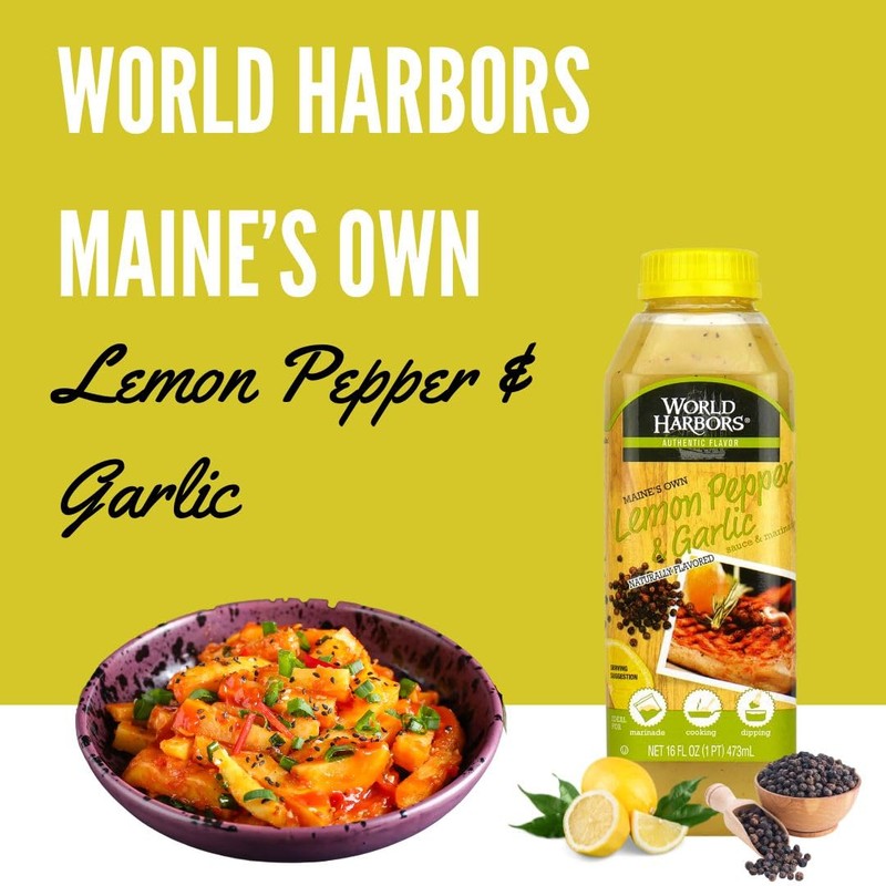 World Harbors Lemon Pepper Garlic Sauce & Marinade, Made in