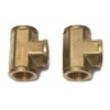 LTWFITTING Brass Pipe Fitting 3/4" Female NPT Thread Tee Fuel