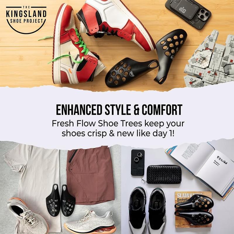 Fresh Flow Shoe Trees |Medium 10-Pack| Simple, Aerated Shoe Trees